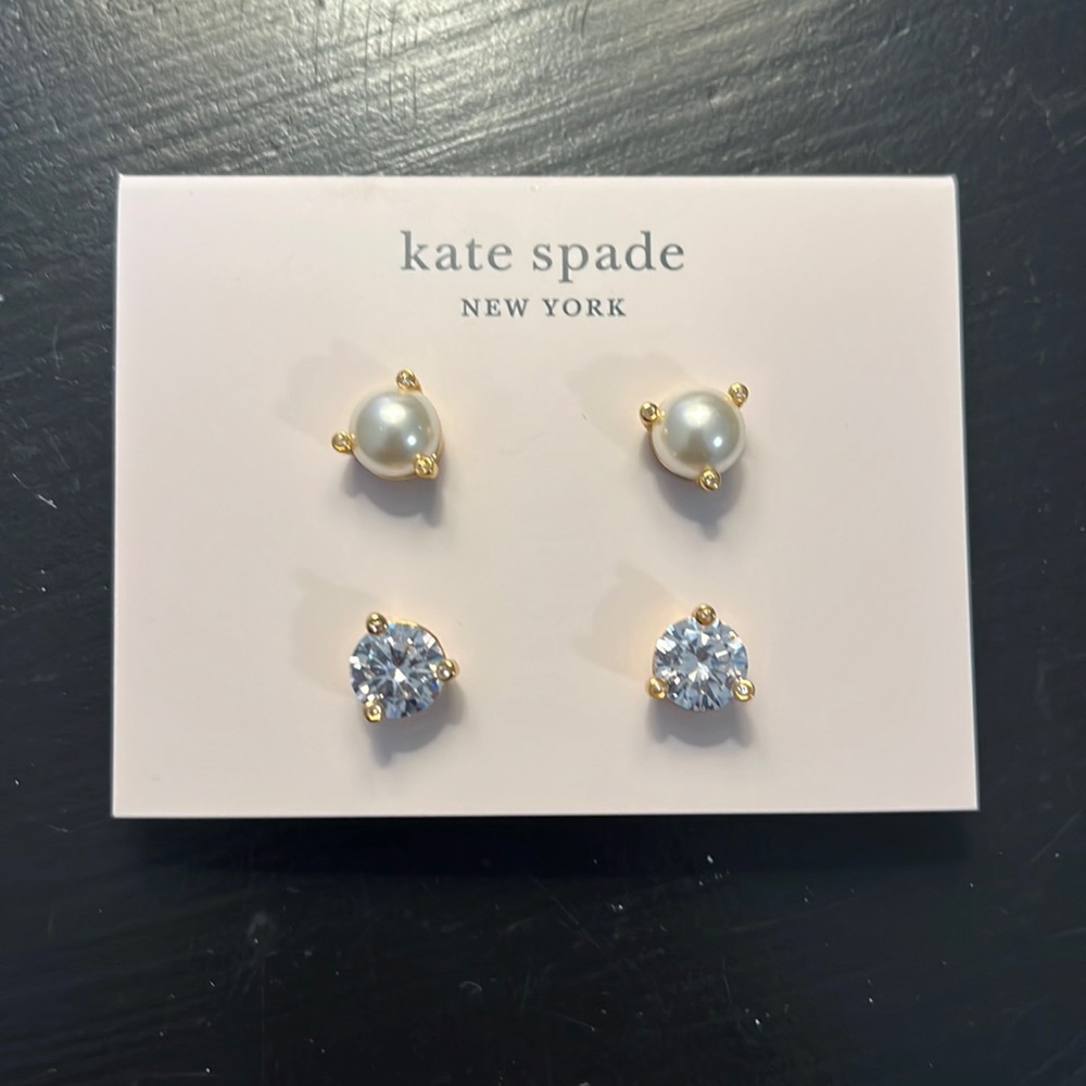 NWT Kate Spade Pearl & Crystal Studs